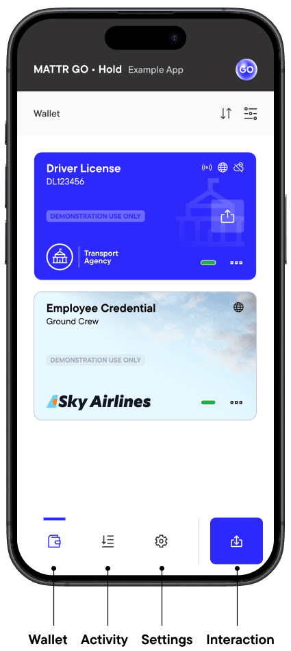 MATTR GO Hold example app
