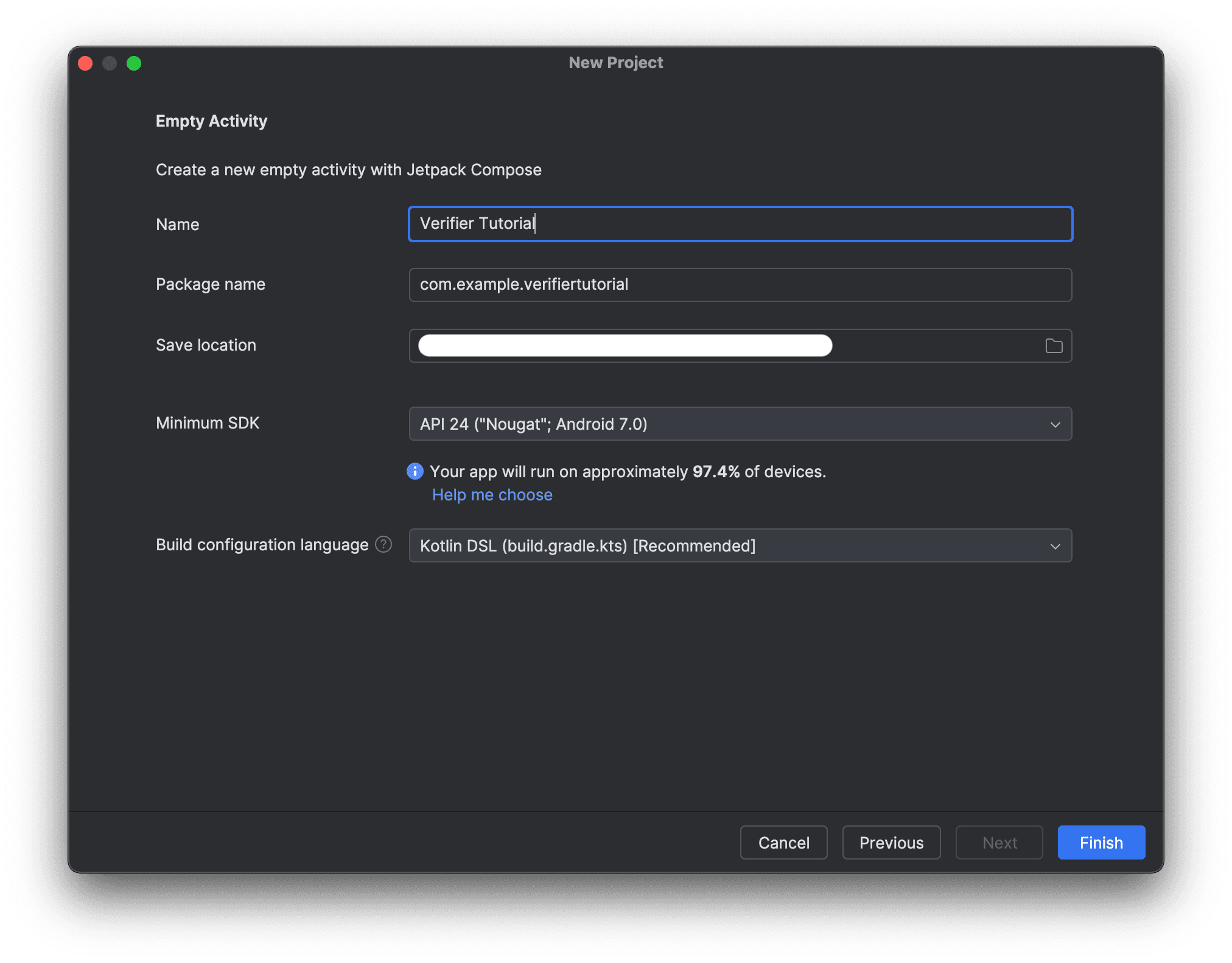 Project configuration